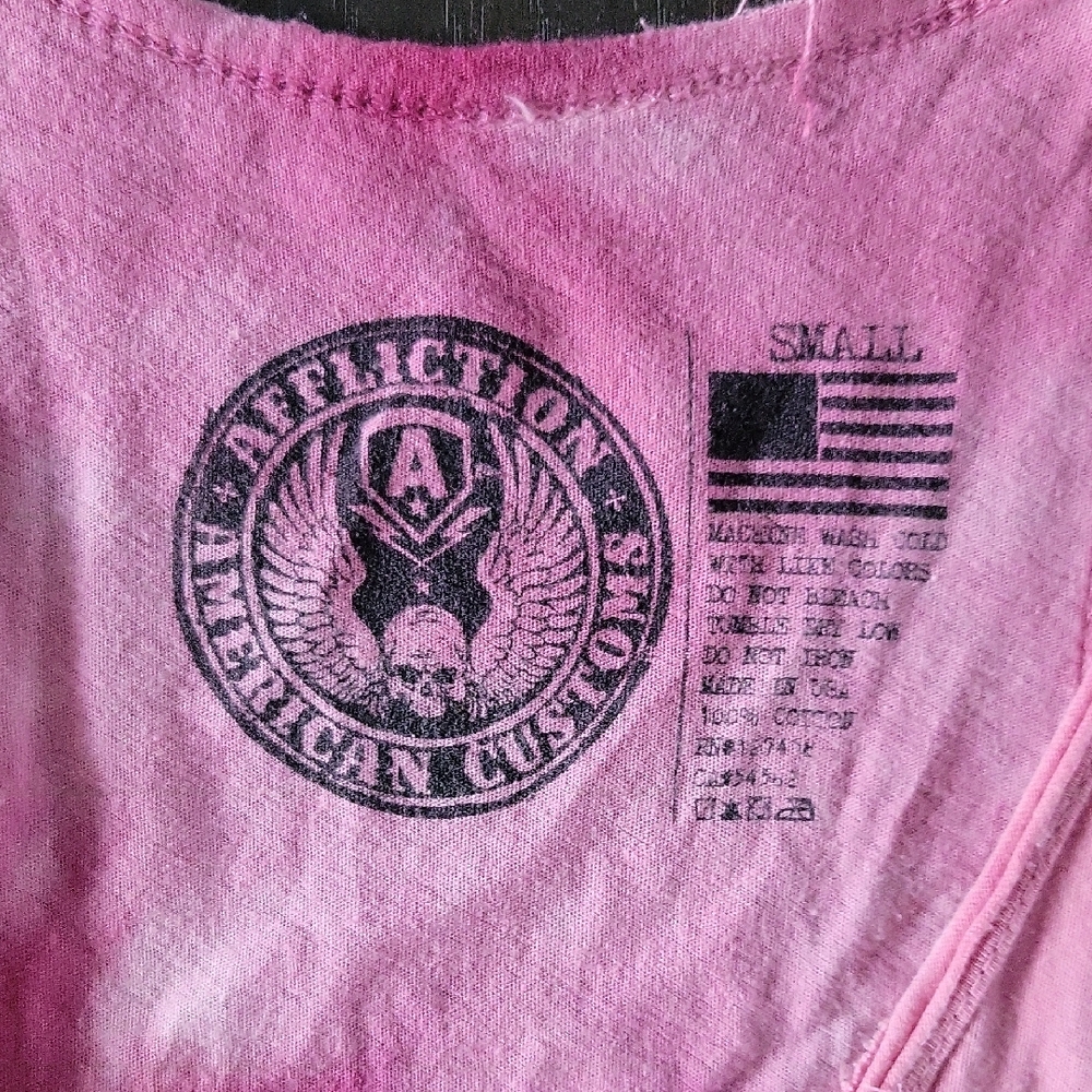 Vintage Affliction Pink Fitted Tank Top - Picture 2 of 12
